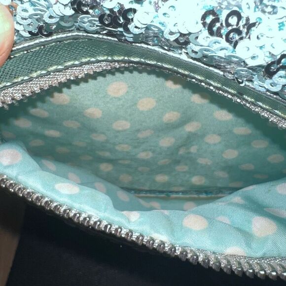 Loungefly Disney Parks Arendelle Aqua Frozen Minnie Ears Backpack Rare Retired - Picture 9 of 16